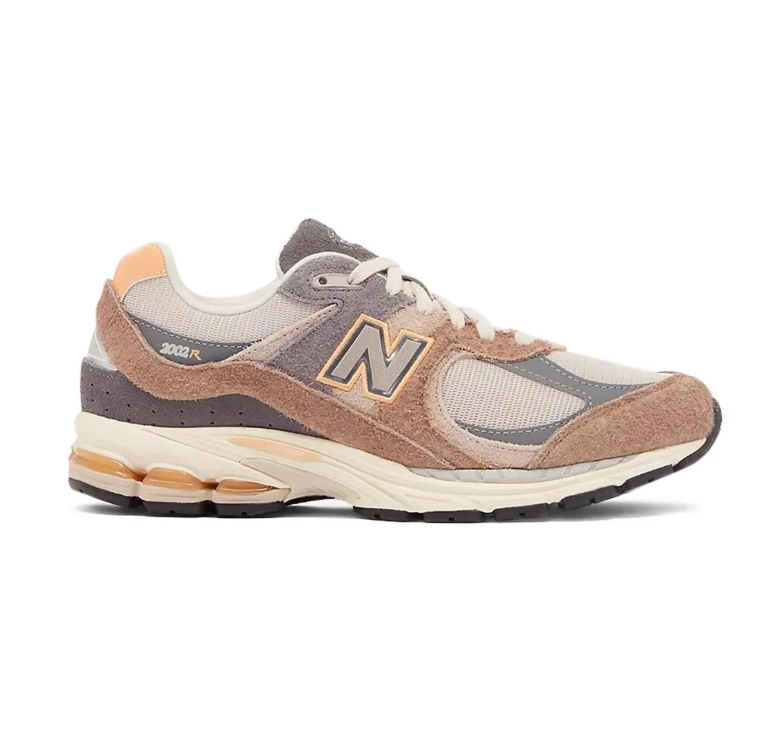 New Balance 2002R Tan & Gray Sneakers with Cream Sole
