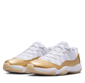 Air Jordan 11 Low White & Metallic Gold Sneakers