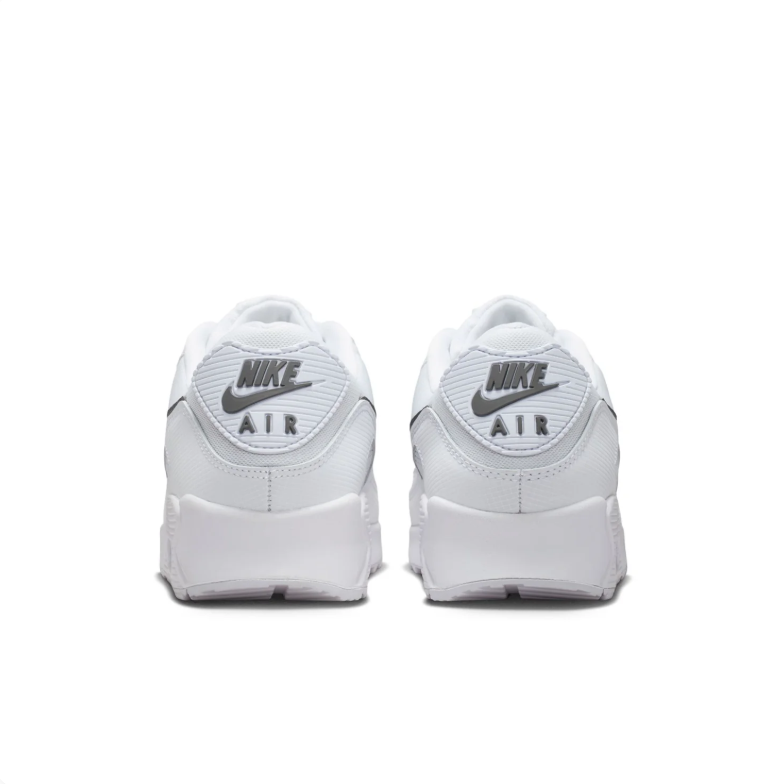 Nike Air Max 90 White Sneakers with Dark Gray Swoosh