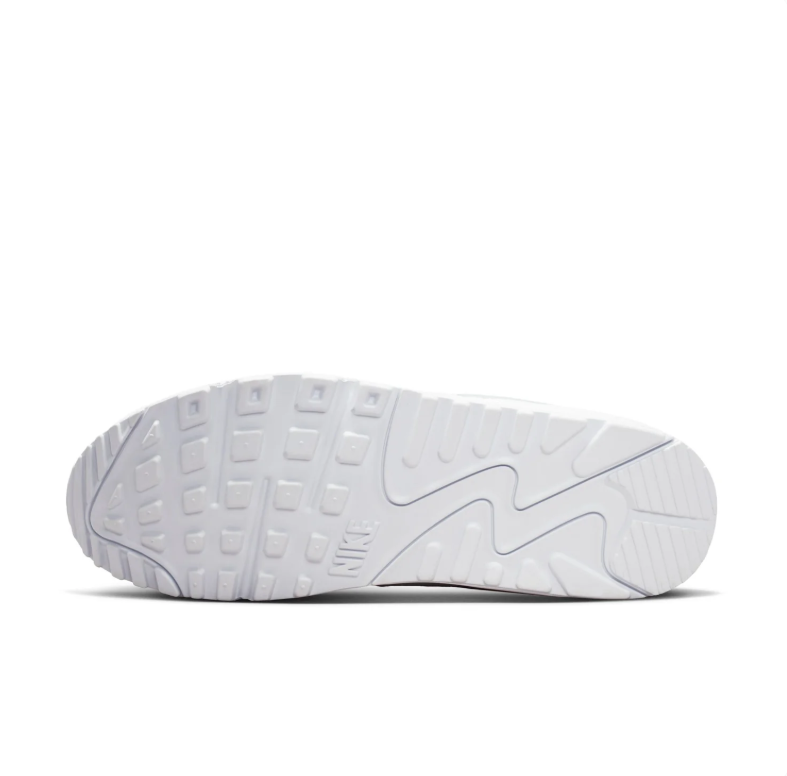 Nike Air Max 90 White Sneakers with Dark Gray Swoosh