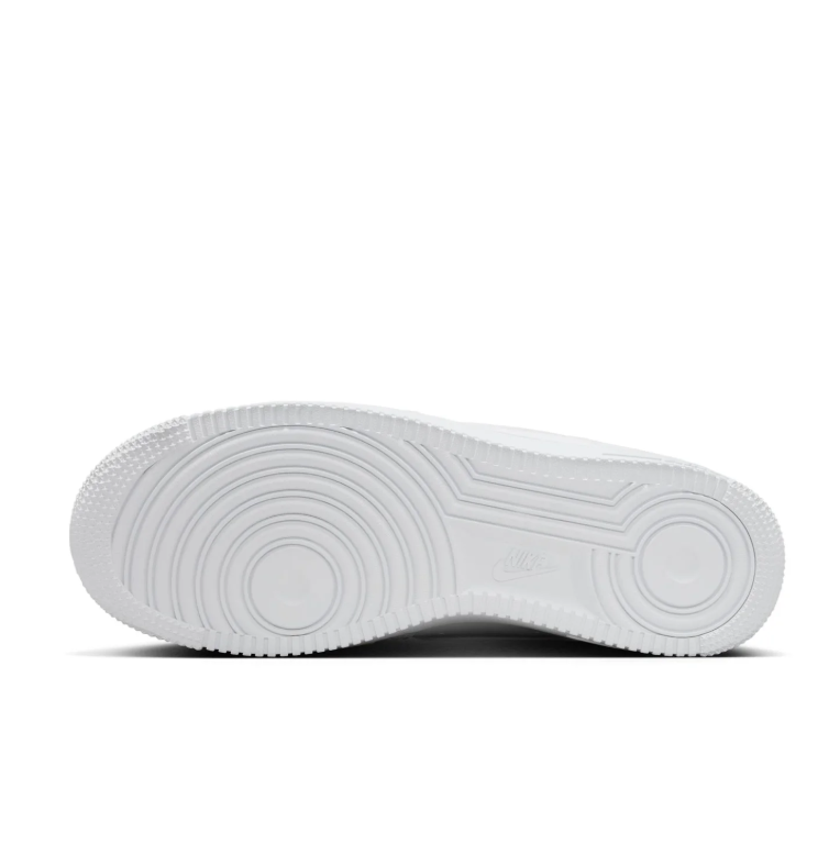 Nike Air Force 1 Low All-White Sneakers with Raised Rose Details
