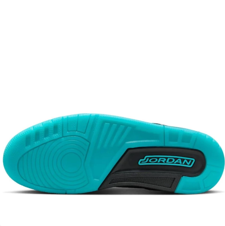 Air Jordan Spizike Low Black & Turquoise Elephant-Print Sneakers