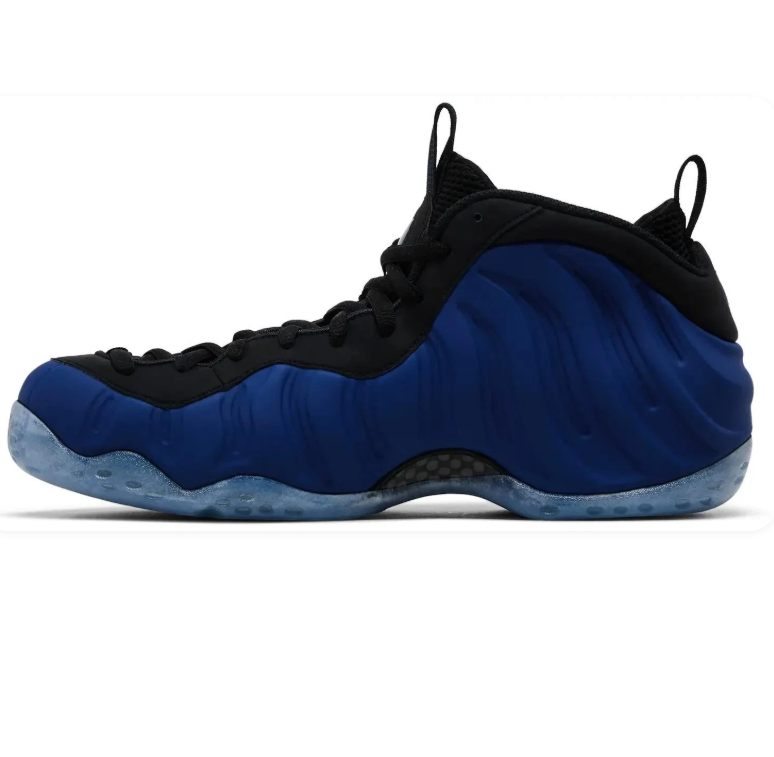 Nike Air Foamposite One Blue & Black Sneakers with Icy Blue Sole