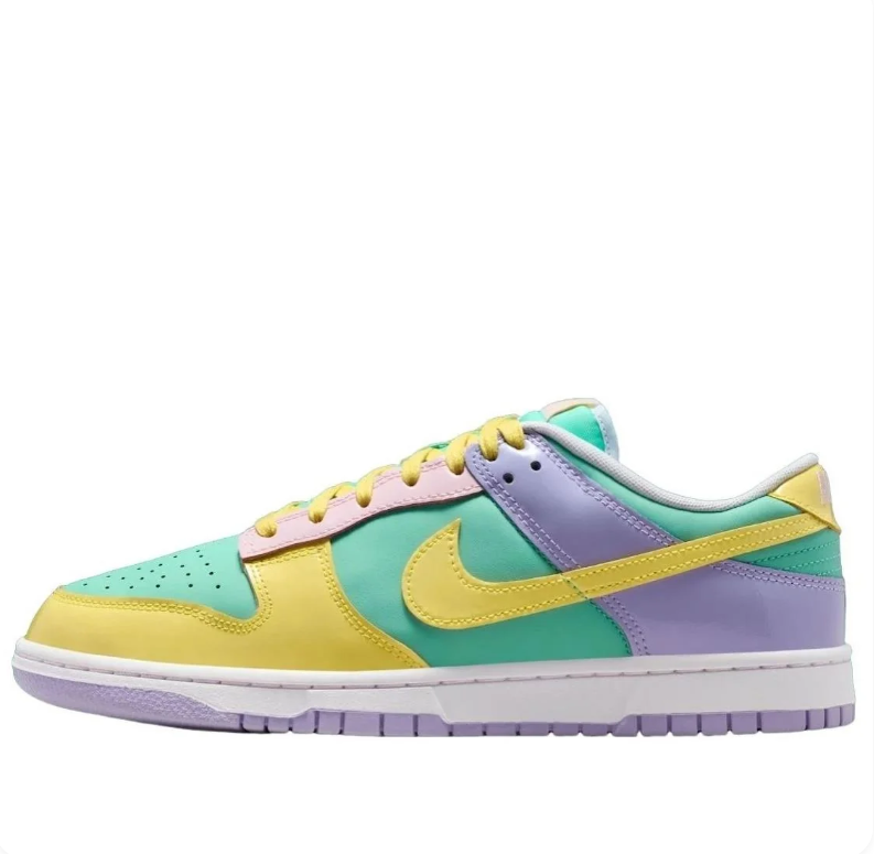 Nike Dunk Low Pastel Mint, Yellow & Lavender Sneakers