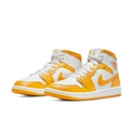 Air Jordan 1 Mid Golden Yellow & White Sneakers