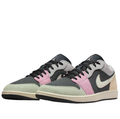 Air Jordan 1 Low Black & Pastel Colorblock Sneakers