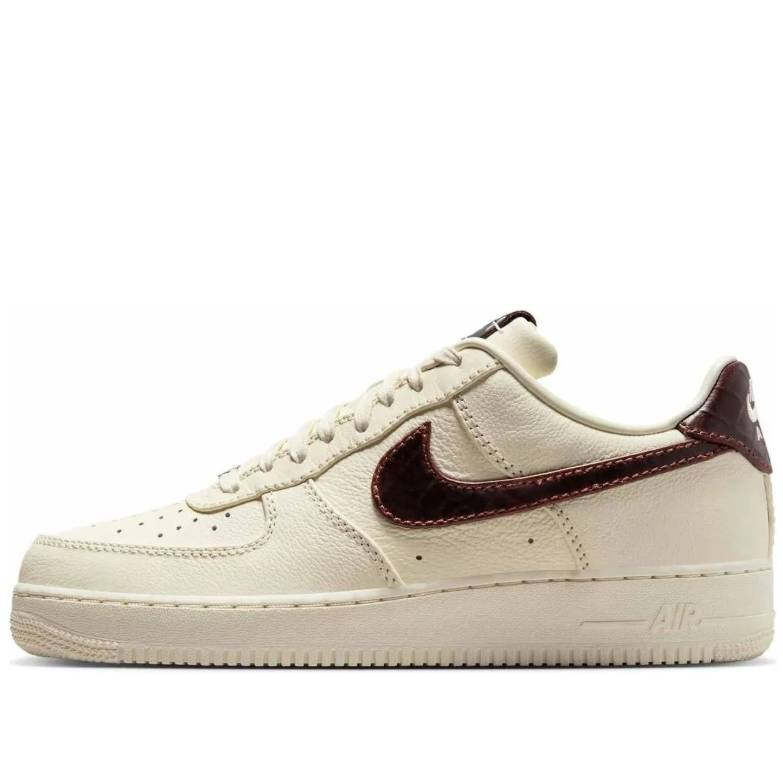 Nike Air Force 1 Low Cream & Dark Brown Sneakers