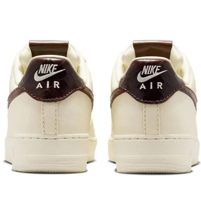 Nike Air Force 1 Low Cream & Dark Brown Sneakers