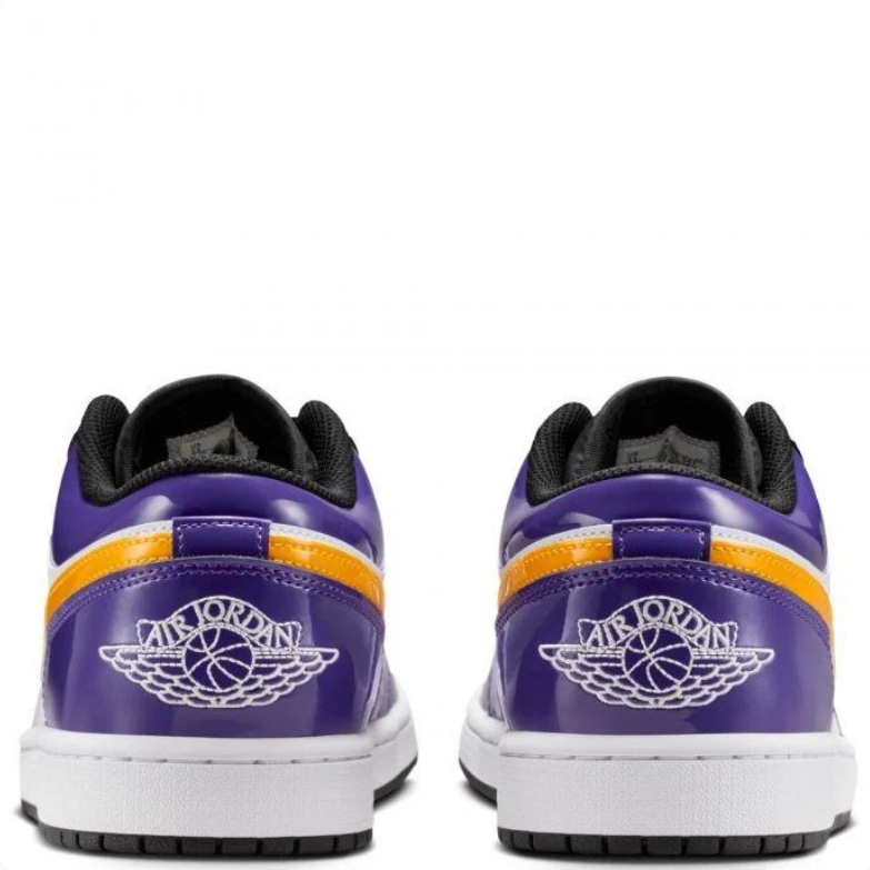 Air Jordan 1 Low Purple, Gold & White Sneakers