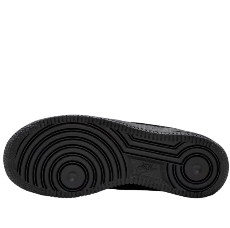 Nike Air Force 1 Low Black Snakeskin-Pattern Sneakers with 8 & 24 Heel Details
