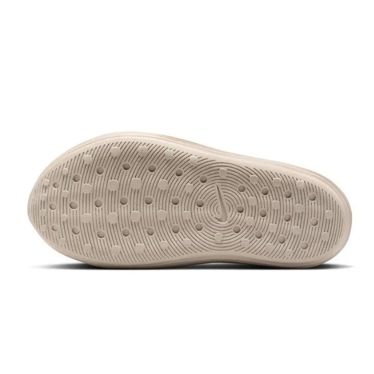 Nike Beige Slip-On Clogs with Sculpted Wave Design