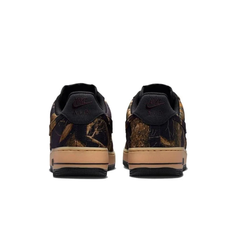 Nike Air Force 1 Low Woodland Camo Sneakers with Tan Midsole