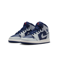 Air Jordan 1 Mid Navy & Light Gray Sneakers