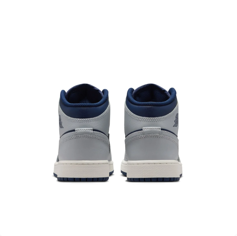 Air Jordan 1 Mid Navy & Light Gray Sneakers
