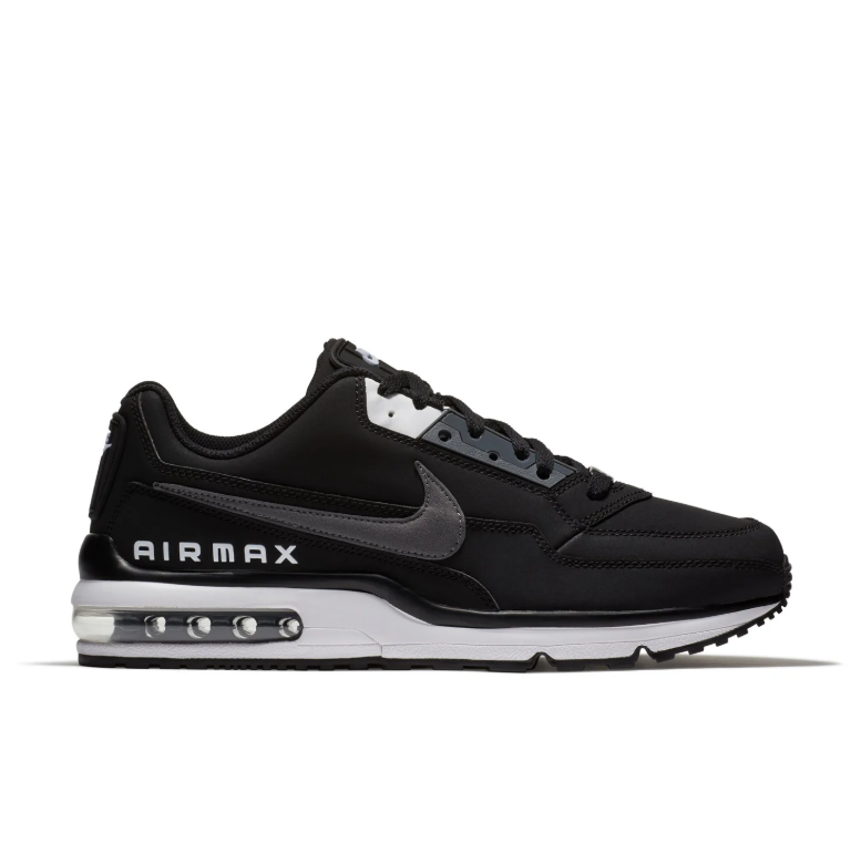 Nike Air Max Black & Gray Low-Top Sneakers with White Midsole