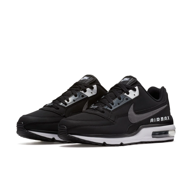 Nike Air Max Black & Gray Low-Top Sneakers with White Midsole