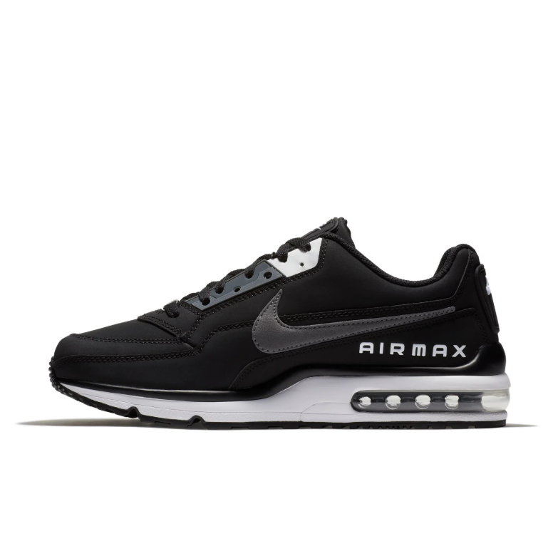 Nike Air Max Black & Gray Low-Top Sneakers with White Midsole