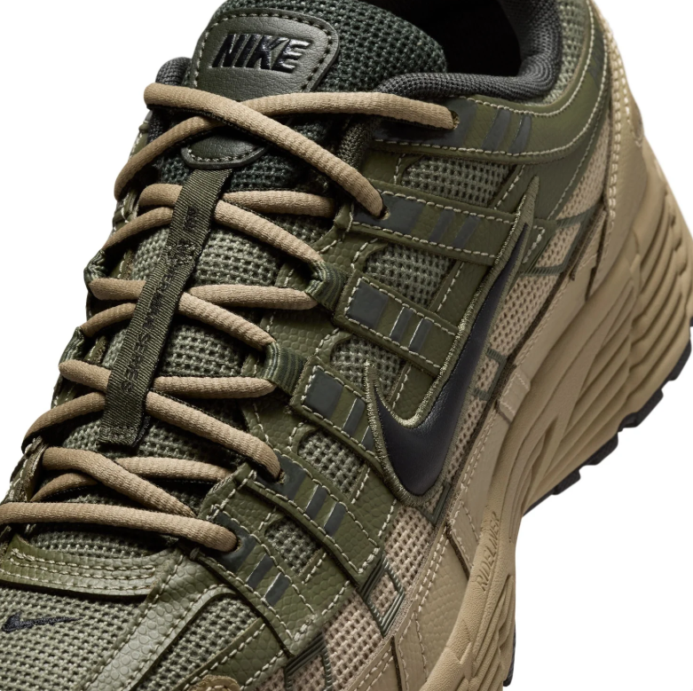 Nike Olive & Khaki Low-Top Sneakers with Black Swoosh